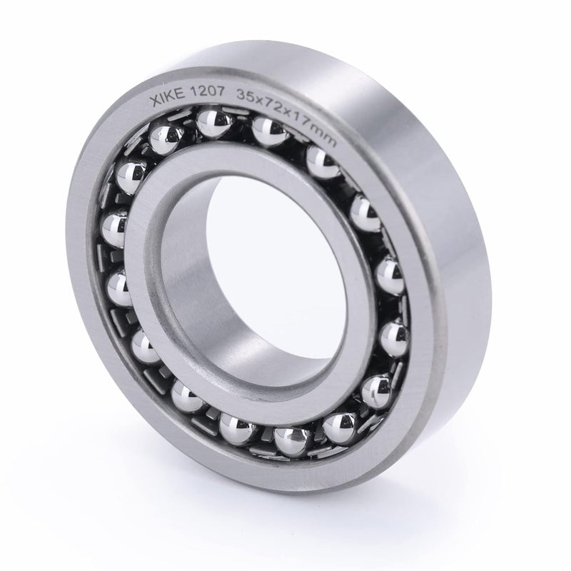 Xike 1 Pcs 1207 Self-Aligning Ball Bearings 35x72x17mm, Open and Chrome Steel Fits DIY/Fans/Industrial/Agriculture/Pulp/Paper/Beverage/Textile/Material Handling Machinery. - Image 4
